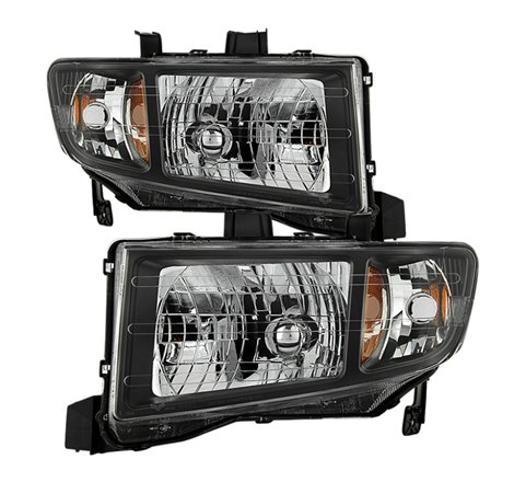 Xtune Honda Ridgeline 06-13 Crystal Headlights Black HD-JH-HRID06-AM-BK