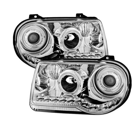 Xtune Chrysler 300C 05-10 ( Not 300 ) Halo Projector Headlights Chrome PRO-JH-C300C-LED-C