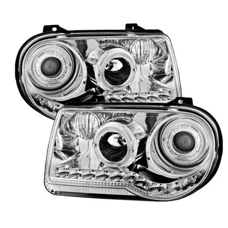 Xtune Chrysler 300C 05-10 ( Not 300 ) Halo Projector Headlights Chrome PRO-JH-C300C-LED-C