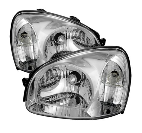 Xtune Hyundai Santa Fe 2003-2006 Crystal Headlights Chrome HD-JH-HYSA03-C