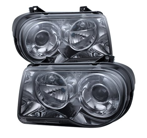 Xtune Chrysler 300C w/ Halogen Projection Style Only 05-10 Headlights Smoked HD-JH-C300C-SM