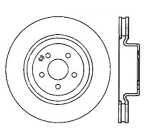 StopTech 05-09 Mercedes CLS500/CLS550 / 09 E500/E550 / 09-12 GLK350 Front Drilled Brake Rotors