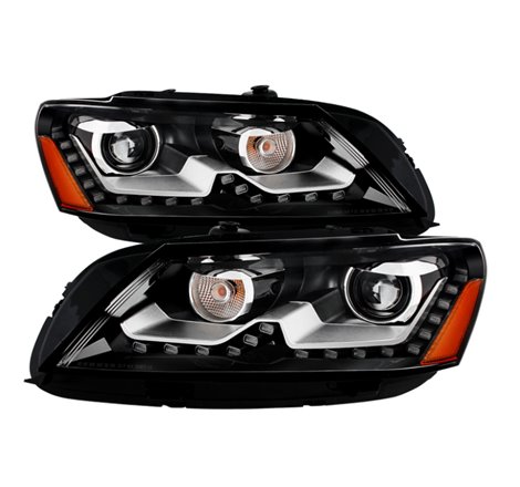 Xtune Volkswagen Passat 12-14 OE Projector Headlights Not Compatible w/ Hid Black PRO-JH-VP12-NA-BK