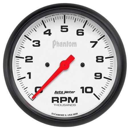 Autometer Phantom 5in 10000 RPM In-Dash Electronic Single Range Tachometer