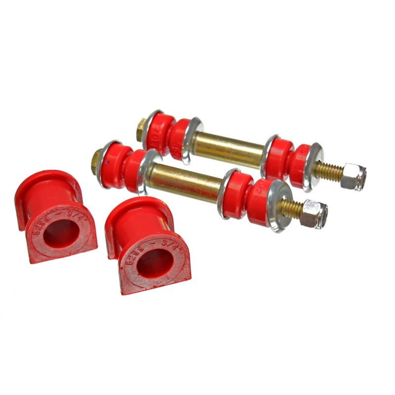 Energy Suspension 90-96 Ford Escort/ZX2 Red 3/4in Rear Sway Bar Bushing Set (Inc Endlink Bushings)