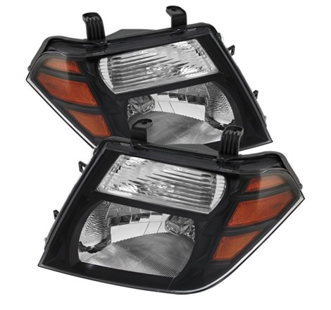 Xtune Nissan Pathfinder 08-11 Amber Crystal Headlights Black HD-JH-NP08-AM-BK