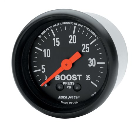 Autometer Z Series 52mm 0-35 PSI Mechanical Boost Gauge