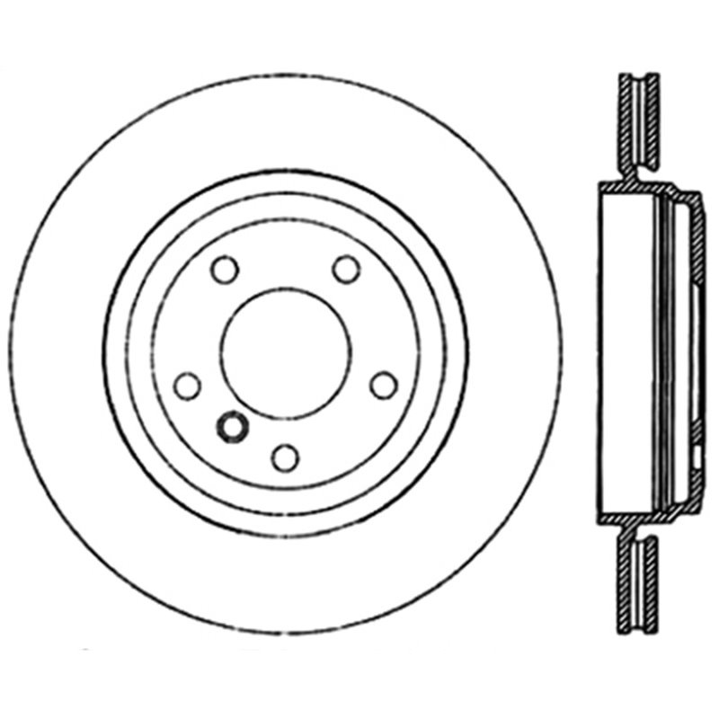 StopTech 00-07 BMW 330 Series E46/E90 Drilled & Slotted Left Rear Rotor