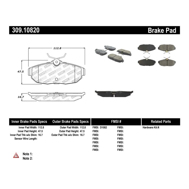 StopTech Performance 05-09 Ford Mustang Cobra/Mach 1 V6/GT / 10 Shelby/Shelby GT Rear Brake Pads