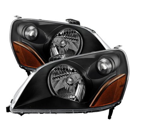 Xtune Honda Pilot 03-05 Crystal Headlights Black HD-JH-HPIL03-AM-BK