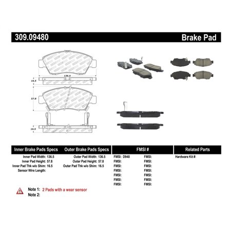 StopTech Performance 06-11 Honda Civic Sedan Hybrid Front Brake Pads