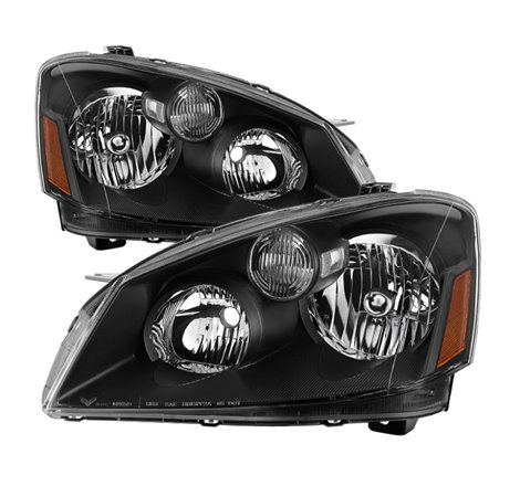 Xtune Nissan Altima 05-06 Halogen Model Only OEM Style Black Bezel Headlights HD-JH-NA05-AM-BK