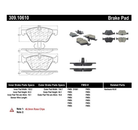 StopTech Performance 12 BMW X1 / 09-13 Z4 / 06 325 Series (Exc E90) Front Brake Pads