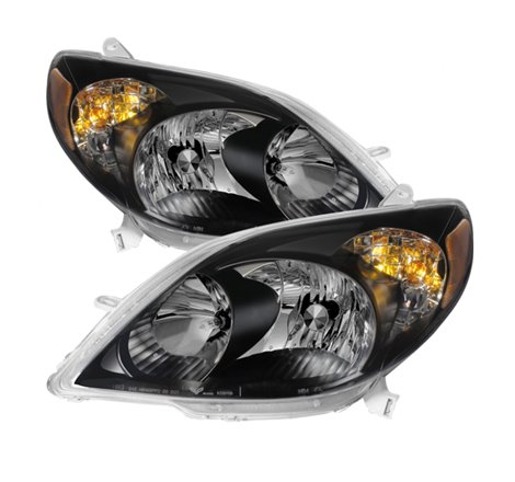 Xtune Toyota Matrix 03-08 Crystal Headlights Black HD-JH-TM03-AM-BK