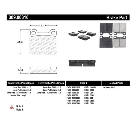 StopTech Performance 98-04 Volvo C70/98-00 V70 Rear Brake Pads