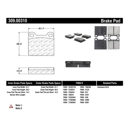 StopTech Performance 98-04 Volvo C70/98-00 V70 Rear Brake Pads