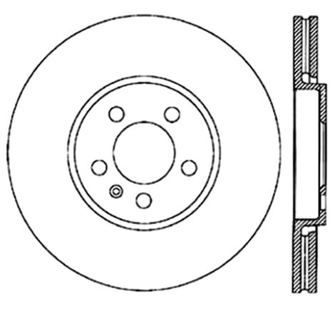 StopTech 6/99-08 VW Beetle / 03-10 Beetle Conertible / 12/98-06 Golf GTI Right Front Drilled Rotor