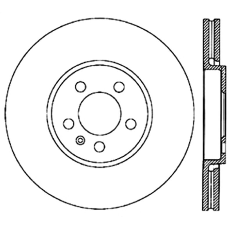 StopTech 6/99-08 VW Beetle / 03-10 Beetle Conertible / 12/98-06 Golf GTI Right Front Drilled Rotor