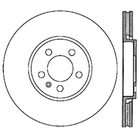 StopTech 6/99-08 VW Beetle / 03-10 Beetle Conertible / 12/98-06 Golf GTI Right Front Drilled Rotor