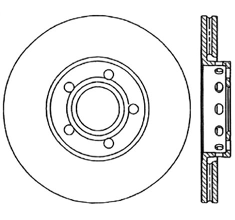 StopTech 96-7/04 Audi A4 / 95-01 A6 / 7/98-05 VW Passat Left Front Slotted and Drilled Rotor