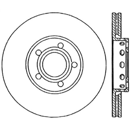 StopTech 96-7/04 Audi A4 / 95-01 A6 / 7/98-05 VW Passat Left Front Slotted and Drilled Rotor