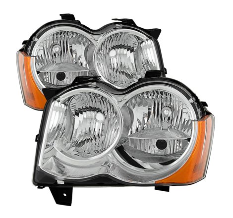 Xtune Jeep Grand Cherokee 08-10 Halogen Model OnlyOEM Style Headlights Chrome HD-JH-JGC08-AM-C