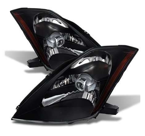 Xtune Nissan 350Z 03-05 Crystal Headlights Xenon/Hid Model Only Black HD-JH-N350Z-HID-BK