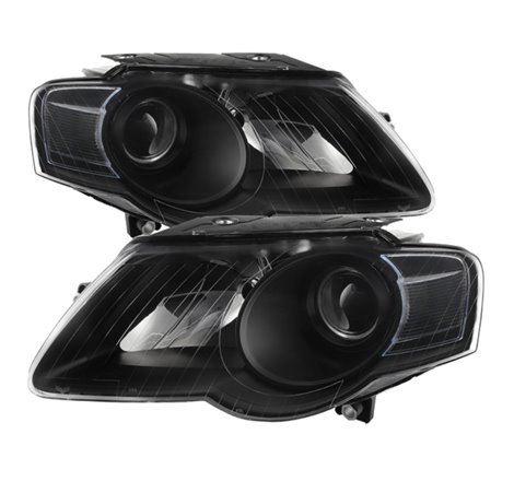 Xtune Volkswagen Passat 06-10 (Halogen Only) Projector Headlights Black HD-JH-VWPAT06-BK