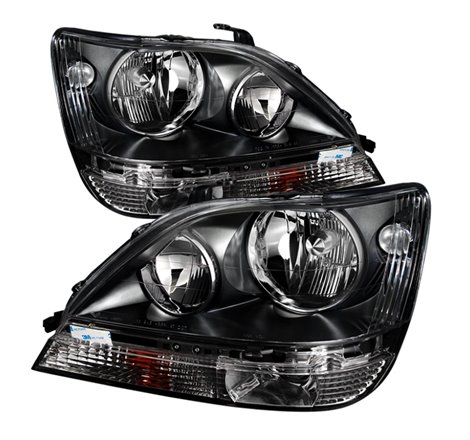 Xtune Lexus Rx300 99-03 Halogen Only (Bulbs Not Included) Crystal Headlights Black PRO-JH-LRX99-BK