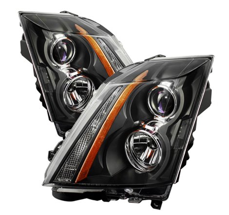 Xtune Cadillac Cts 08-12 / CTS-V 09-12 Halogen Onlyprojector Headlights Black HD-JH-CACTS08-AM-BK