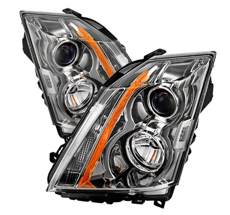 Xtune Cadillac Cts 08-12 / CTS-V 09-12 Halogen Onlyprojector Headlights Chrome HD-JH-CACTS08-AM-C