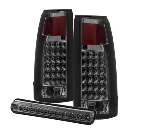 Xtune Yukon Denali 99-00 LED Tail Lights w/ 3rd LED Brake Light Smoked ALT-JH-CCK88-LED-SET-SM