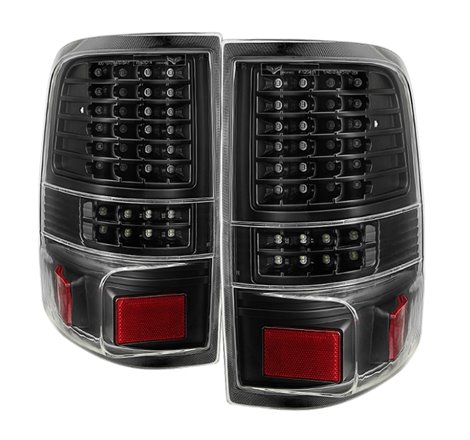 Xtune Ford F150 Styleside 04-08 LED Tail Lights Black ALT-JH-FF15004-LED-G2-BK