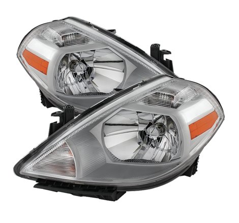 Xtune Nissan Versa 07-12 Crystal Headlights Chrome HD-JH-NV07-AM-C