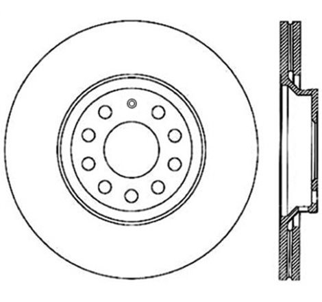 StopTech 09-13 VW CC 3.6L VR6 / 08-09 & 12 Golf R/Golf R32 Drilled Right Rear Rotor