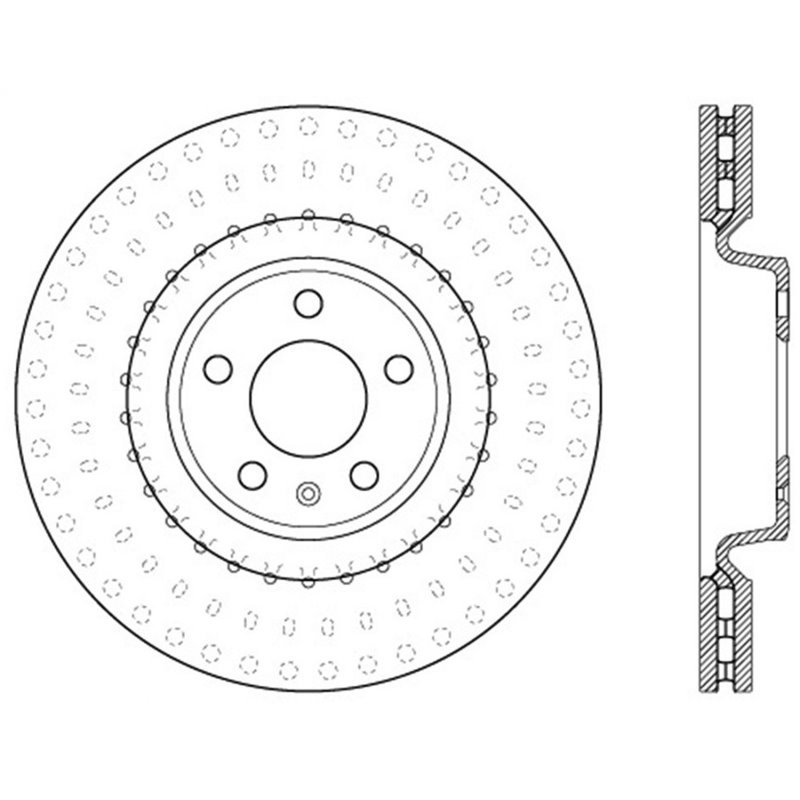 StopTech Power Slot 12 Audi A6 Quattro/11-12 A7 Quattro / 7/11-13 S4 Front Left Slotted Rotor