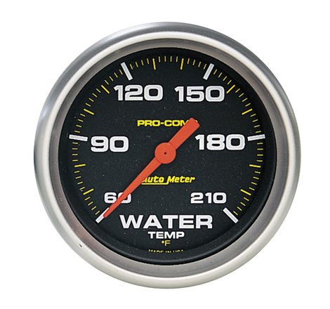 Autometer Pro Comp 60-210 Deg F Full Sweep Electronic Water Temperature Low Temp Gauge