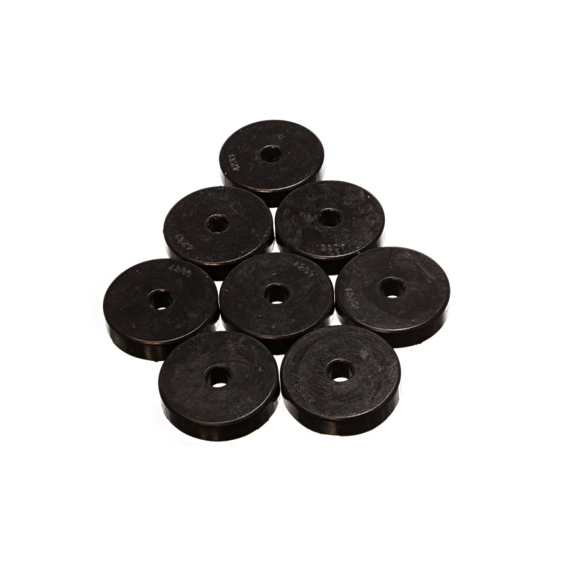 Energy Suspension Polyurethane Pad Set - 2 9/32in OD x 7/16in Hole ID x 1/2in Height - Round Black