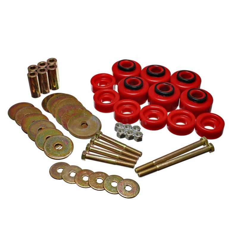 Energy Suspension 97-03 Ford F-100/F-150 2WD/F250 2WD & L-Duty Red Body (Cab) Mount Set