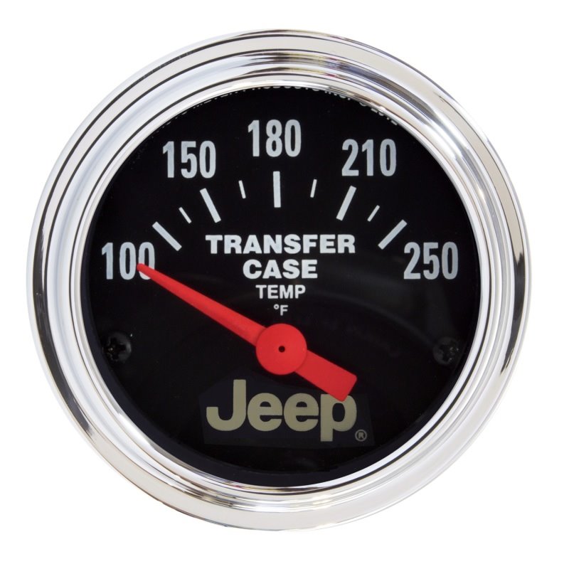 Autometer Jeep 52.4mm Short Sweep Electronic 100-250 Def F Transfer Case Temperature Gauge