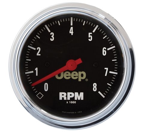 Autometer Jeep 85.7mm In-Dash 8000 RPM Tachometer Gauge