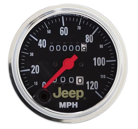 Autometer Jeep 85.7mm In-Dash 120 MPH Mechanical Speedometer Gauge