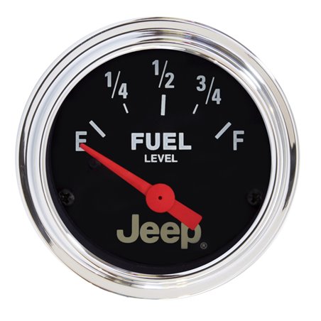 Autometer Jeep 52mm 0 OHMS Empty/90 OHMS Full Short Sweep Electronic Fuel Level Gauge