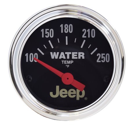 Autometer Jeep 52mm 100-250 Deg F Short Sweep Electronic Water Temperature Gauge