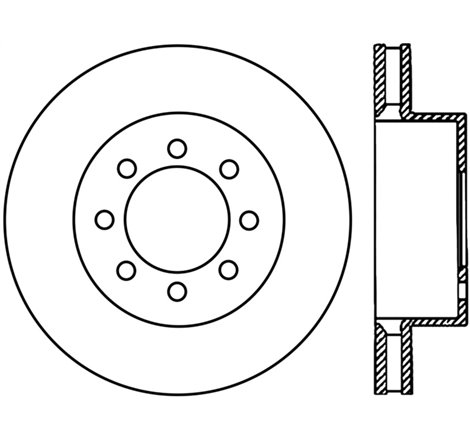 StopTech Power Slot 05-11 Ford F250/F350 PU 4WD Front Left Slotted CRYO-STOP Rotor