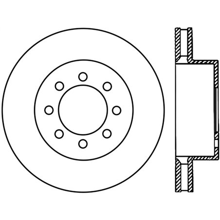 StopTech Power Slot 05-11 Ford F250/F350 PU 4WD Front Left Slotted CRYO-STOP Rotor