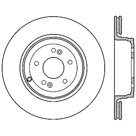 StopTech Power Slot 10-13 Hyundai Genesis Coupe Track & R-Spec Rear Left Drilled Rotor