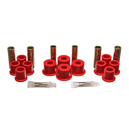 Energy Suspension 8/81-96 Ford F100/F150 2WD Red Rear Leaf Spring Bushing Set