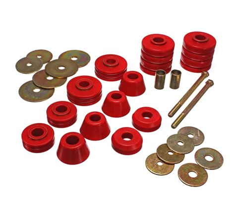 Energy Suspension 67-72 GM 3/4 Ton C-20/C2500 / 1 Ton C-30/C3500 2WD Red Body(cab) Mount Set