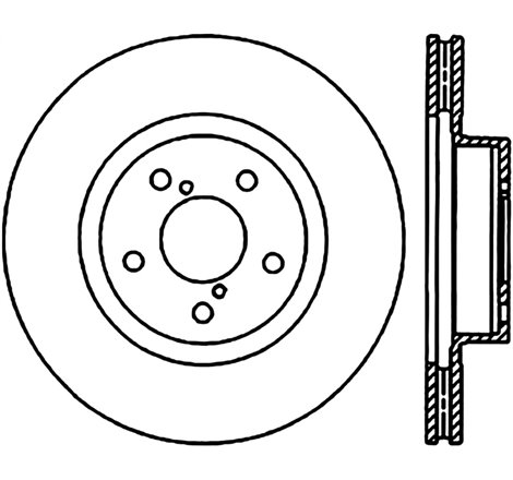 StopTech Power Slot 13 BRZ/90-05 Legacy Sedan / 05-06 Saab 9-2X Front Right Slotted CRYO-STOP Rotor